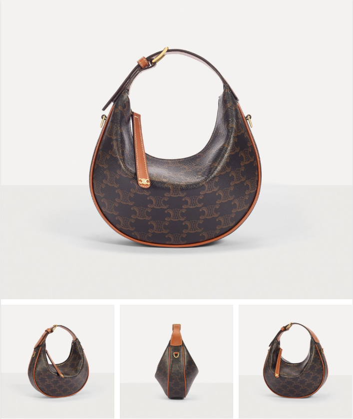 Logo Print Lulu Crescent Bag