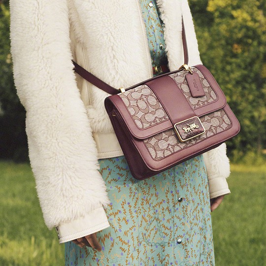 Coach Jacquard Alie Shoulder Bag